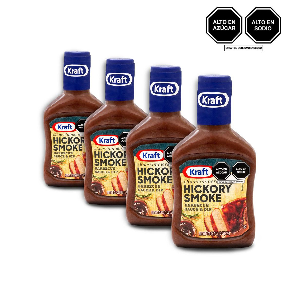 KRAFT - Pack salsa BBQ ahumada 4x496g