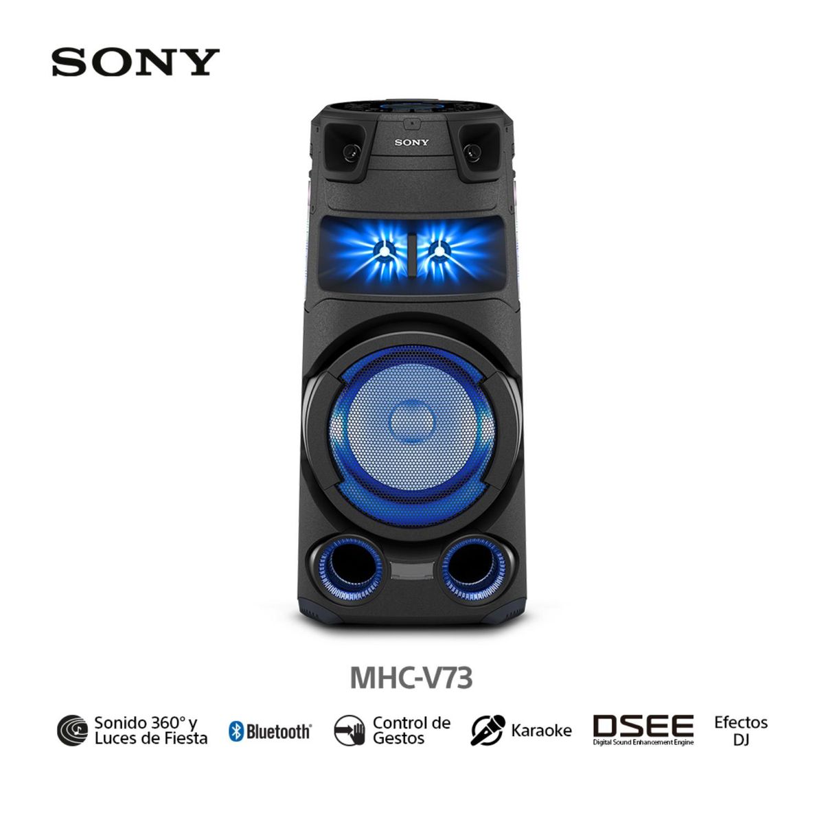SONY - Sony Equipo de Sonido MHC-V73D Bluetooth HDMI, DVD y Karaoke