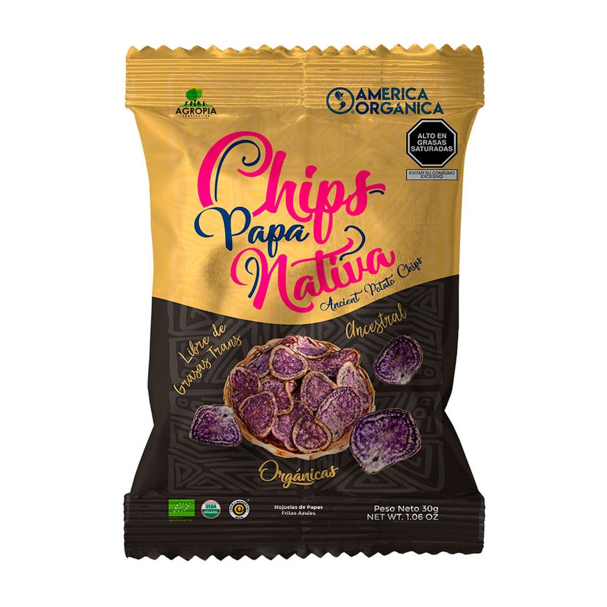 AMERICA ORGANICA - Papas Nativas Azul America Organica 30gr