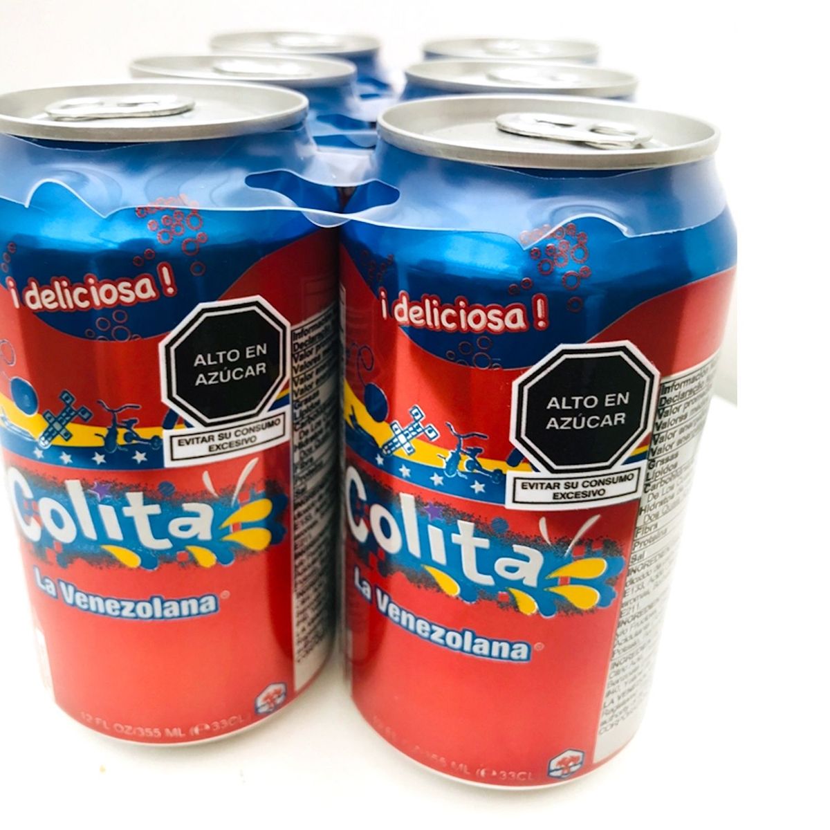 GENERICO - Pack x 6 Colita Bebida Gaseosa La Venezolana 12 Oz