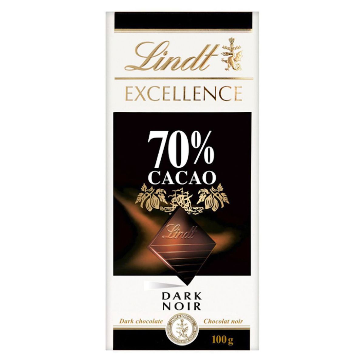 LINDT - Chocolate Oscuro Dark 70% Cacao Lindt Excelence 100gr