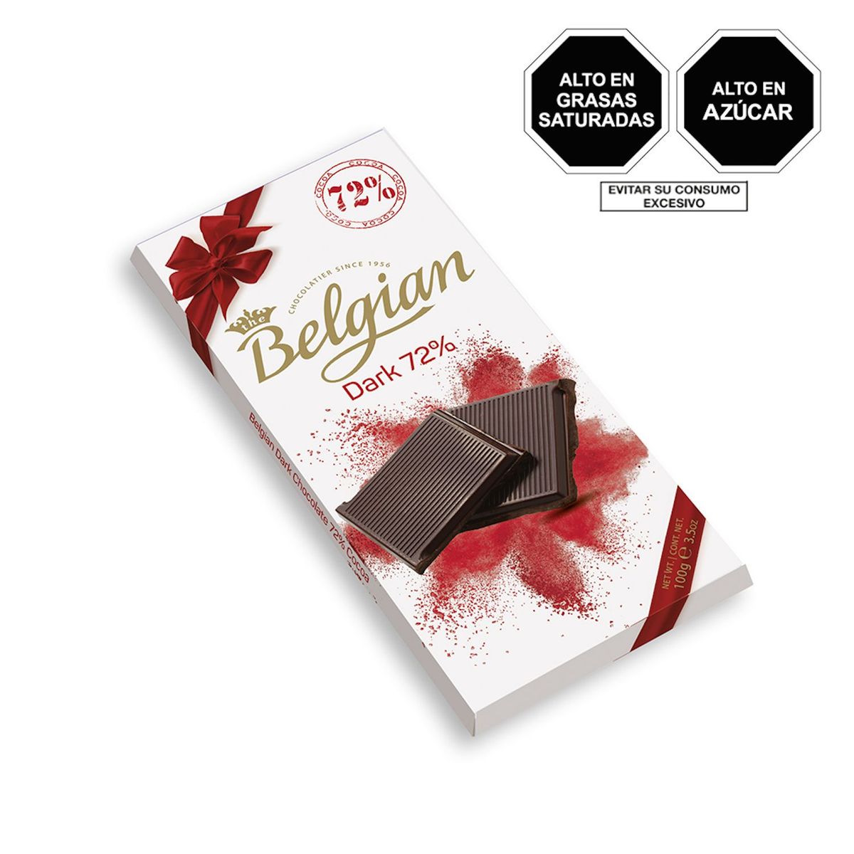 BELGIAN - Tableta Chocolate Oscuro 72% Cacao Belgian 100gr
