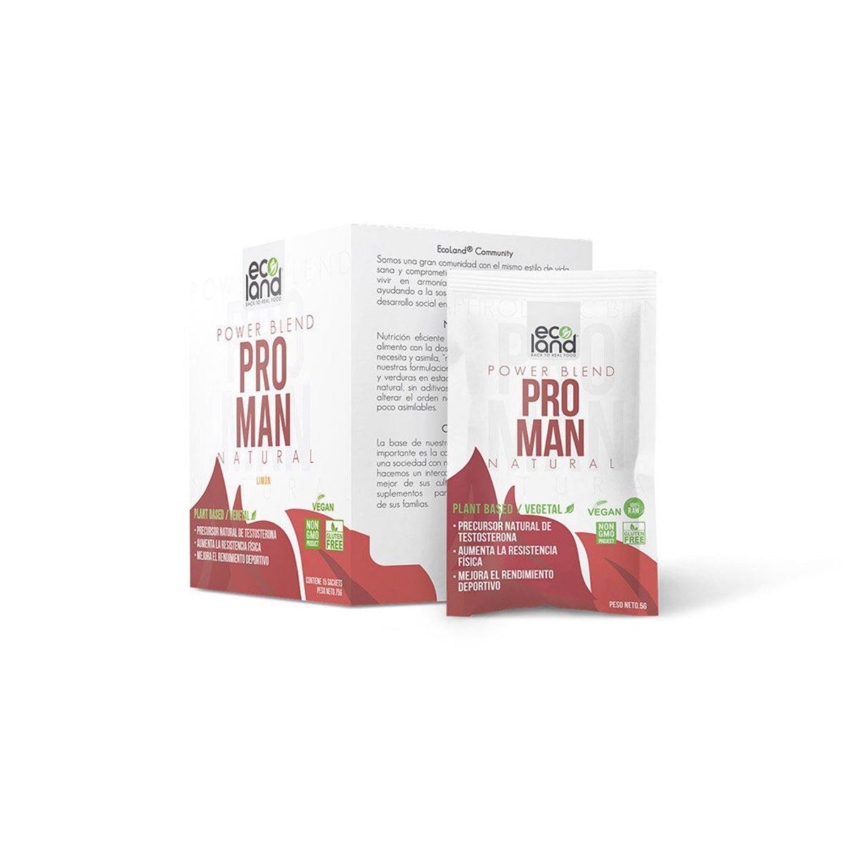ECOLAND - Proman shot de sabor limón x15 sachets