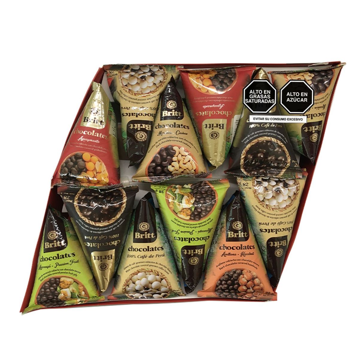 BRITT - Chocolate Relleno en Romboide 330Gr