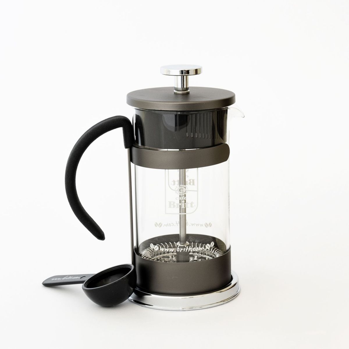 BRITT - Combo Prensa Francesa 350ml + Café Cumbre Sagrada Molido 250gr