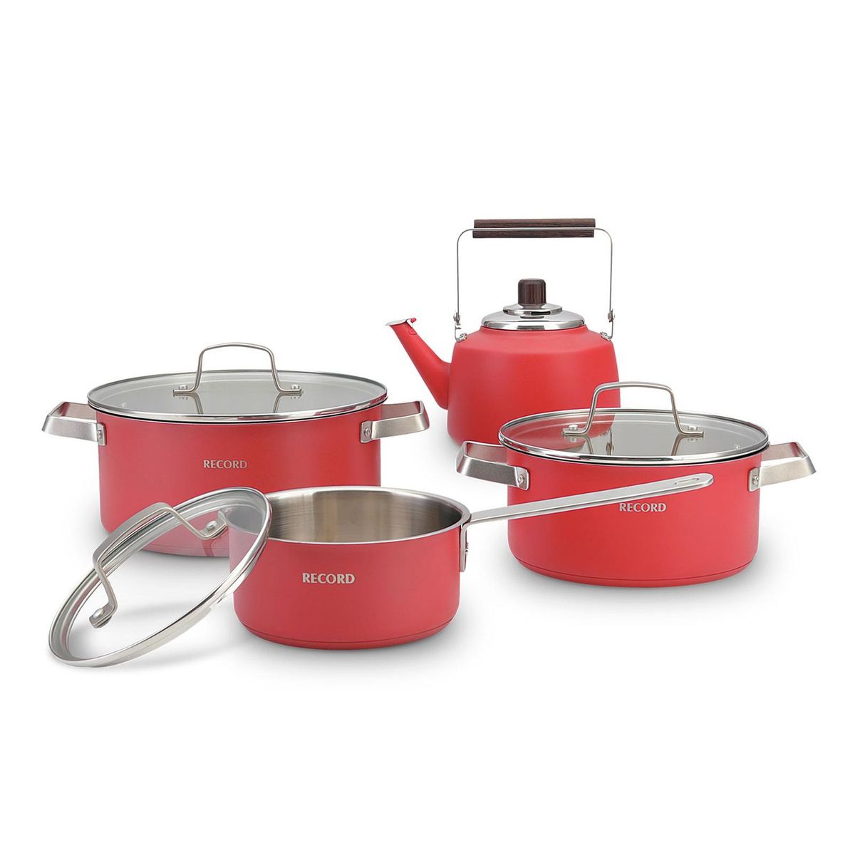 RECORD - Juego de Ollas 8 Pzs Fiorenza Rojo