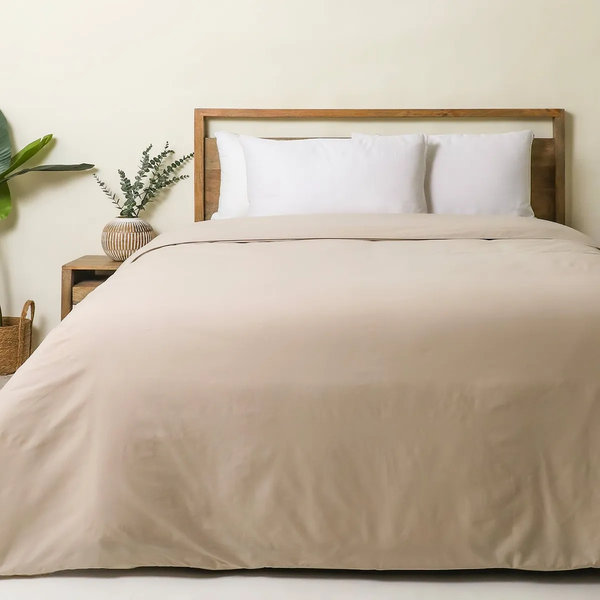 BASEMENT HOME - Funda Duvet Algodón Pima 287 Hilos Beige
