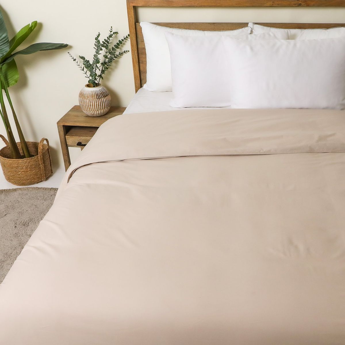 BASEMENT HOME - Funda Duvet Algodón Pima 287 Hilos Beige