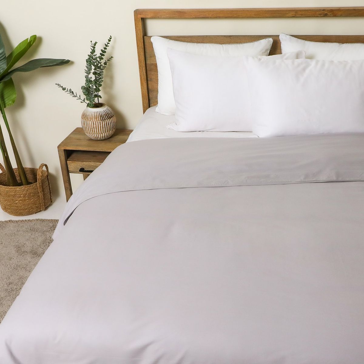 BASEMENT HOME - Funda Duvet Algodón Pima 287 Hilos Beige