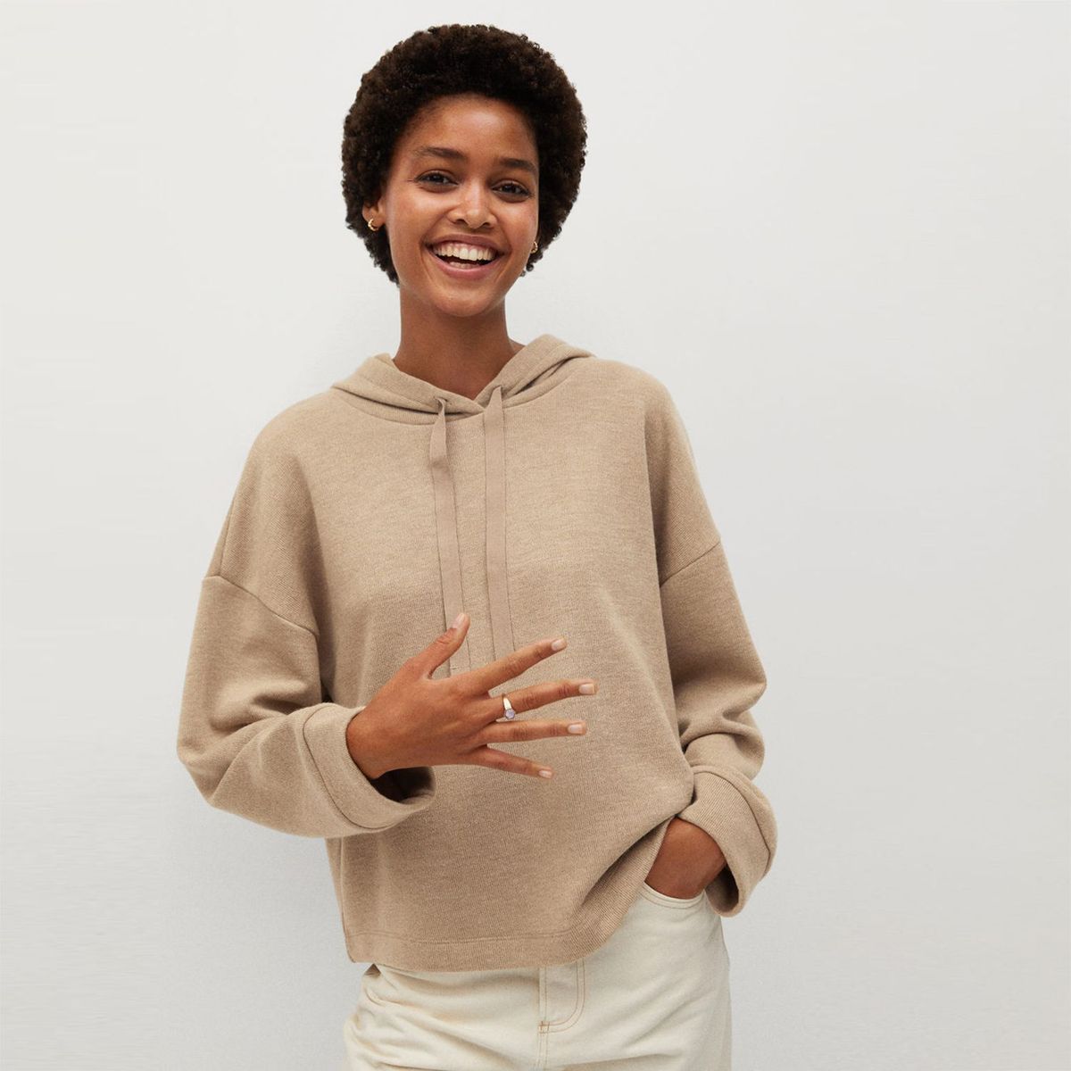 MANGO - Polerón Oversize Mujer Mango