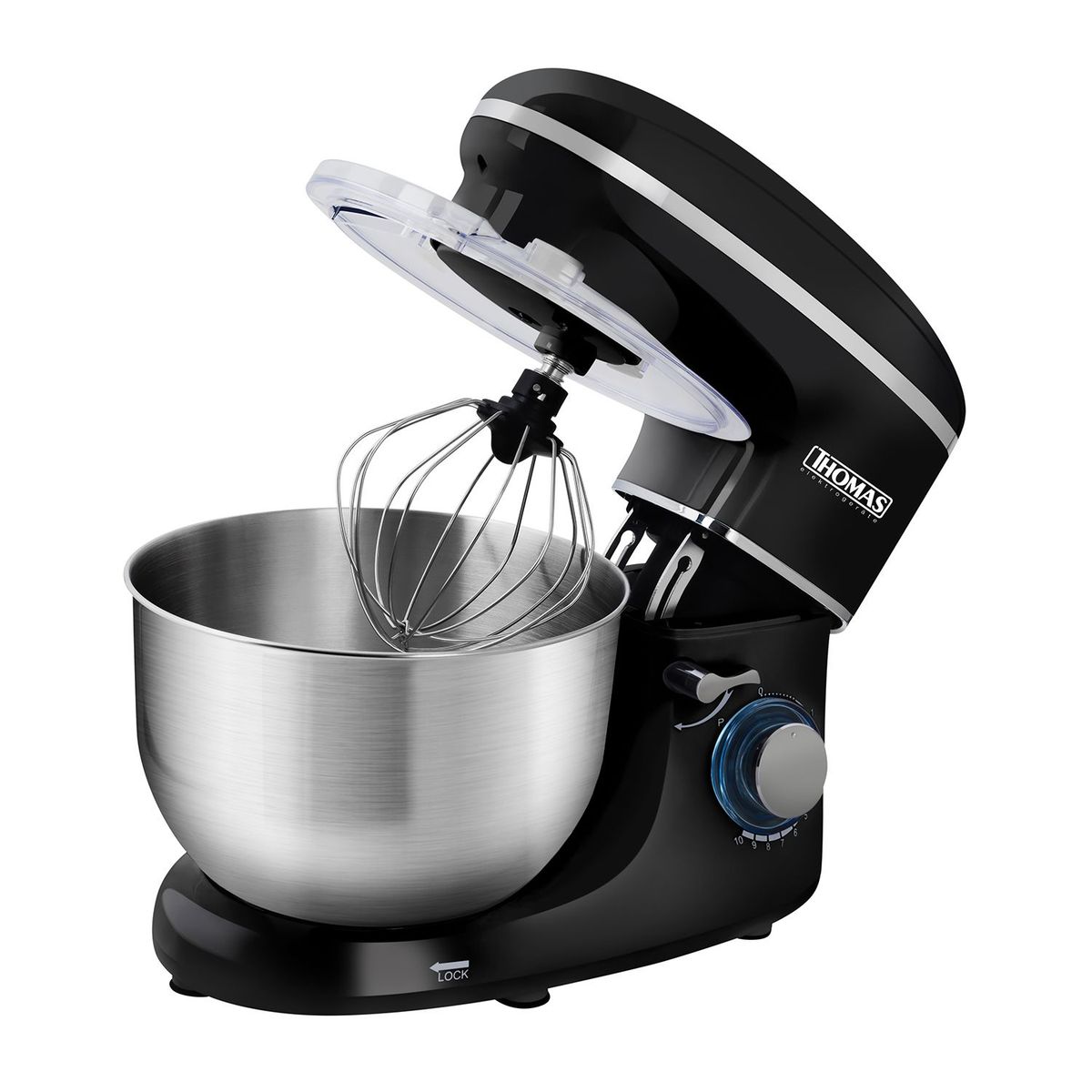 THOMAS - Batidora de Pedestal Negra 4.5L TH-910N