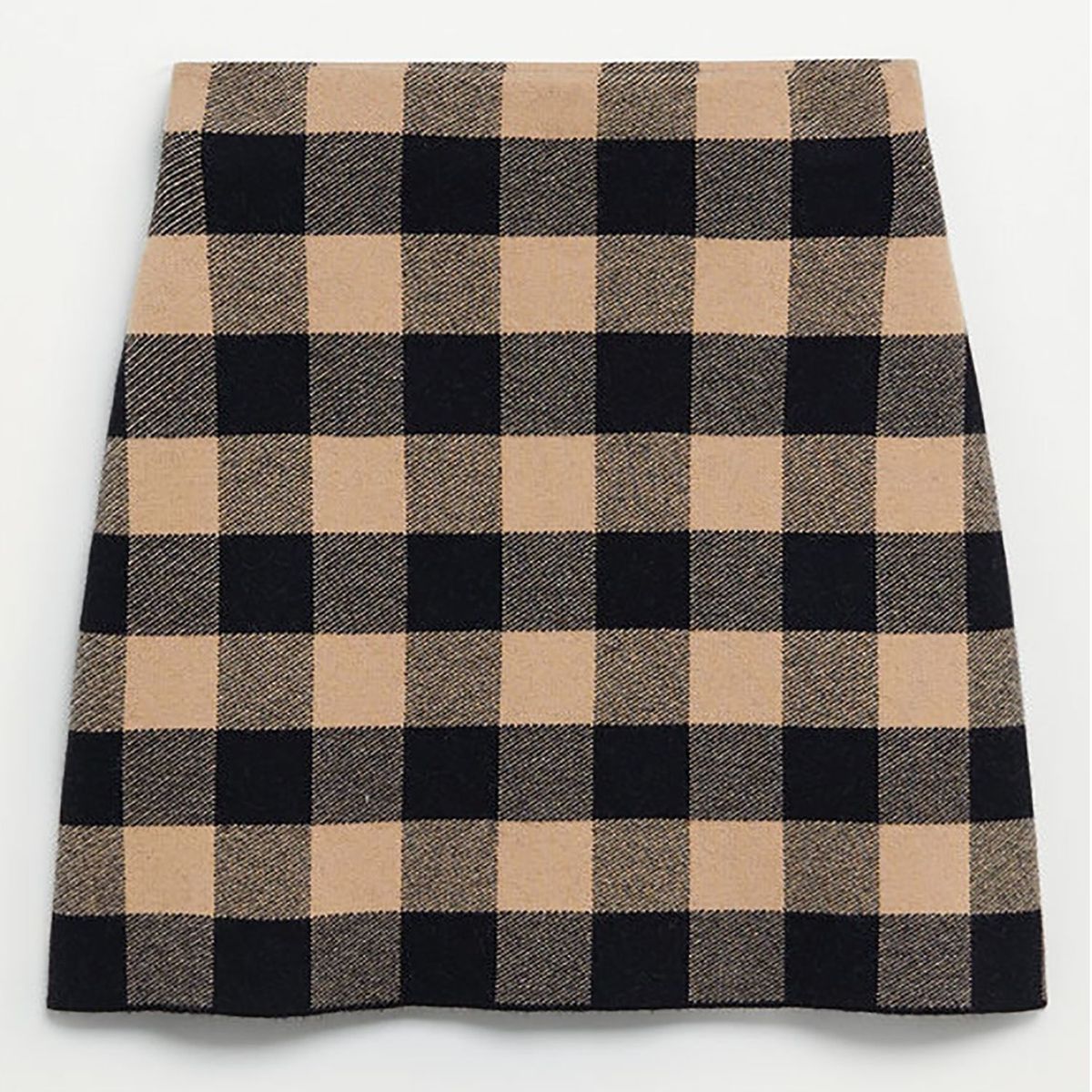 MANGO - Falda Corta Cuadros Mujer Mango