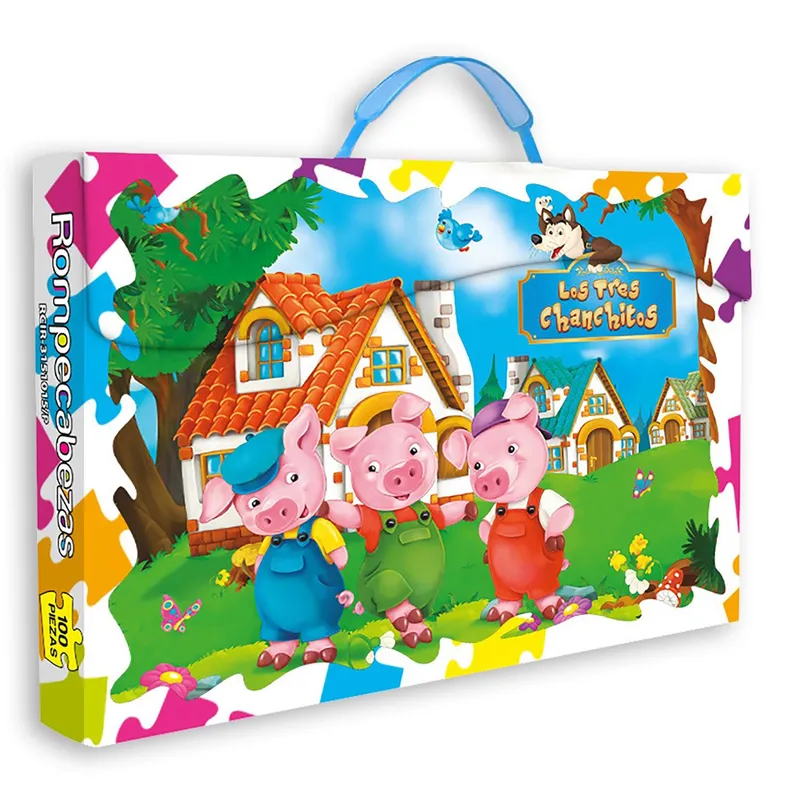 GENERICO - Rompecabezas 100 Pzas Los 3 Chanchitos