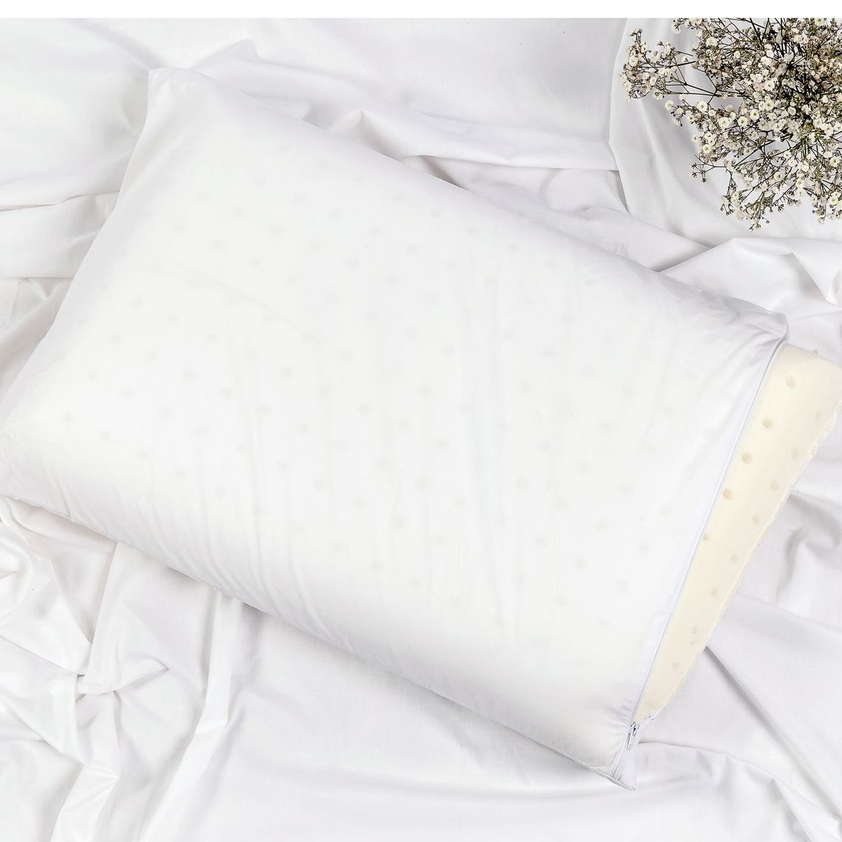 NATIONAL ALLERGY - Almohada Antiácaros Viscoelástica Estándar 36x60cm