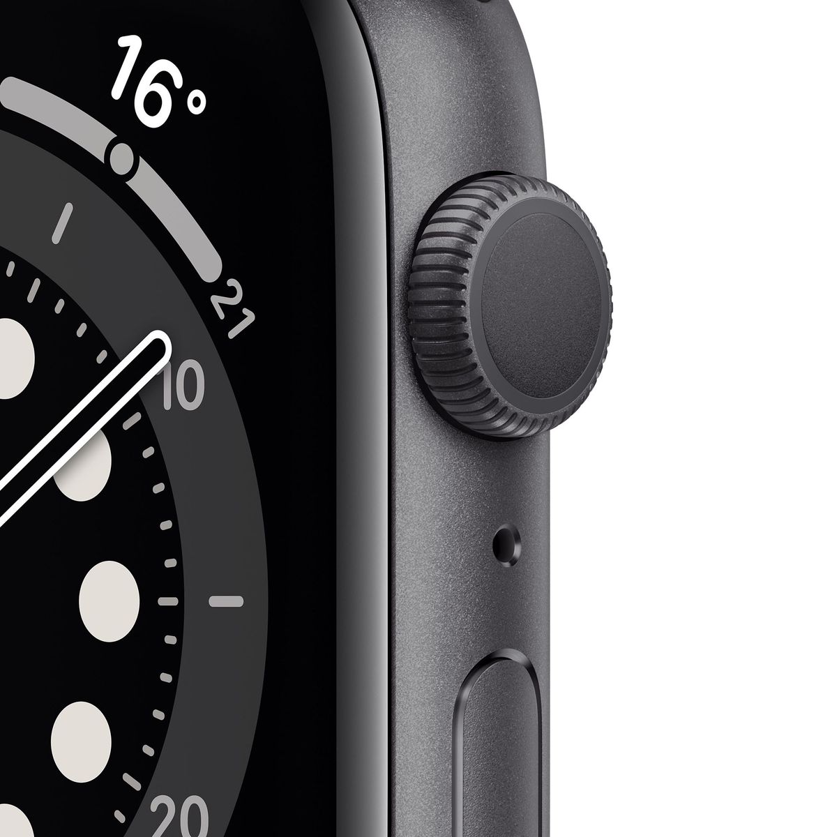 APPLE - Apple Watch Series 6 GPS, 44mm Space Gray Aluminium Case with Black Sport Band