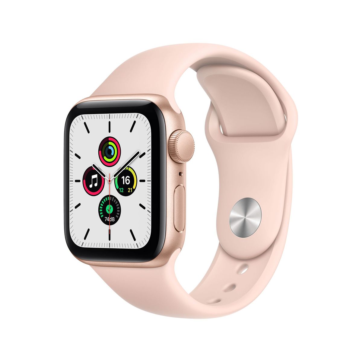 APPLE - Apple Watch SE GPS, 40mm Gold Aluminium Case with Pink Sand Sport Band