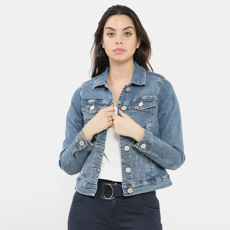 AMERICAN ABBEY - Casaca Jean Mujer American Abbey