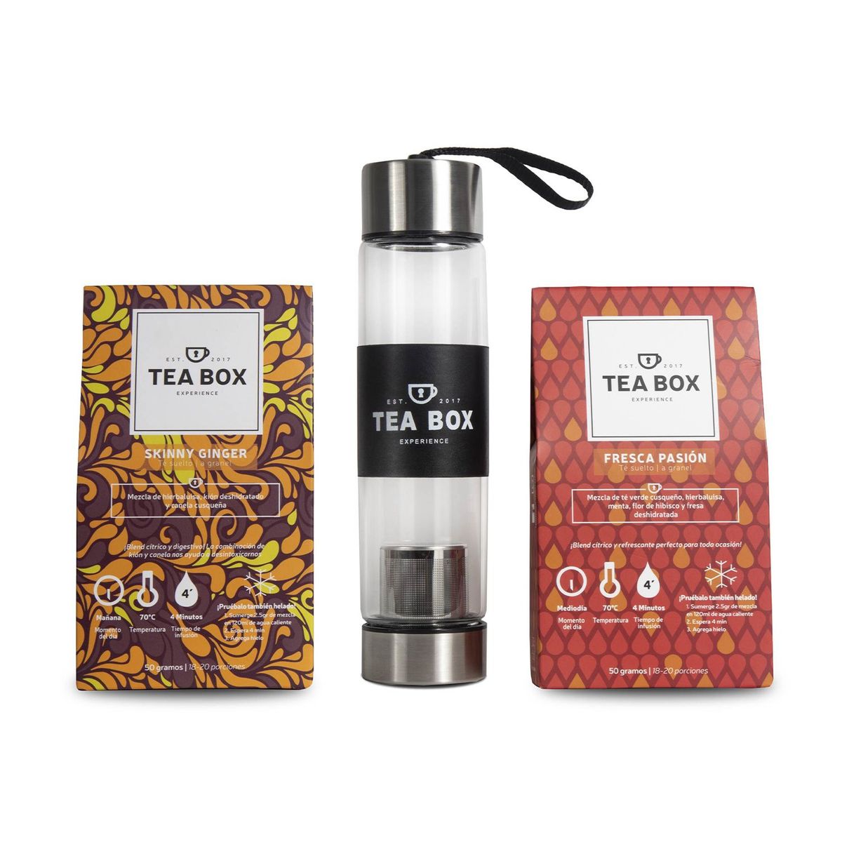 TEA BOX EXPERIENCE - Pack Termo Infusor con Dos Cajas de Té