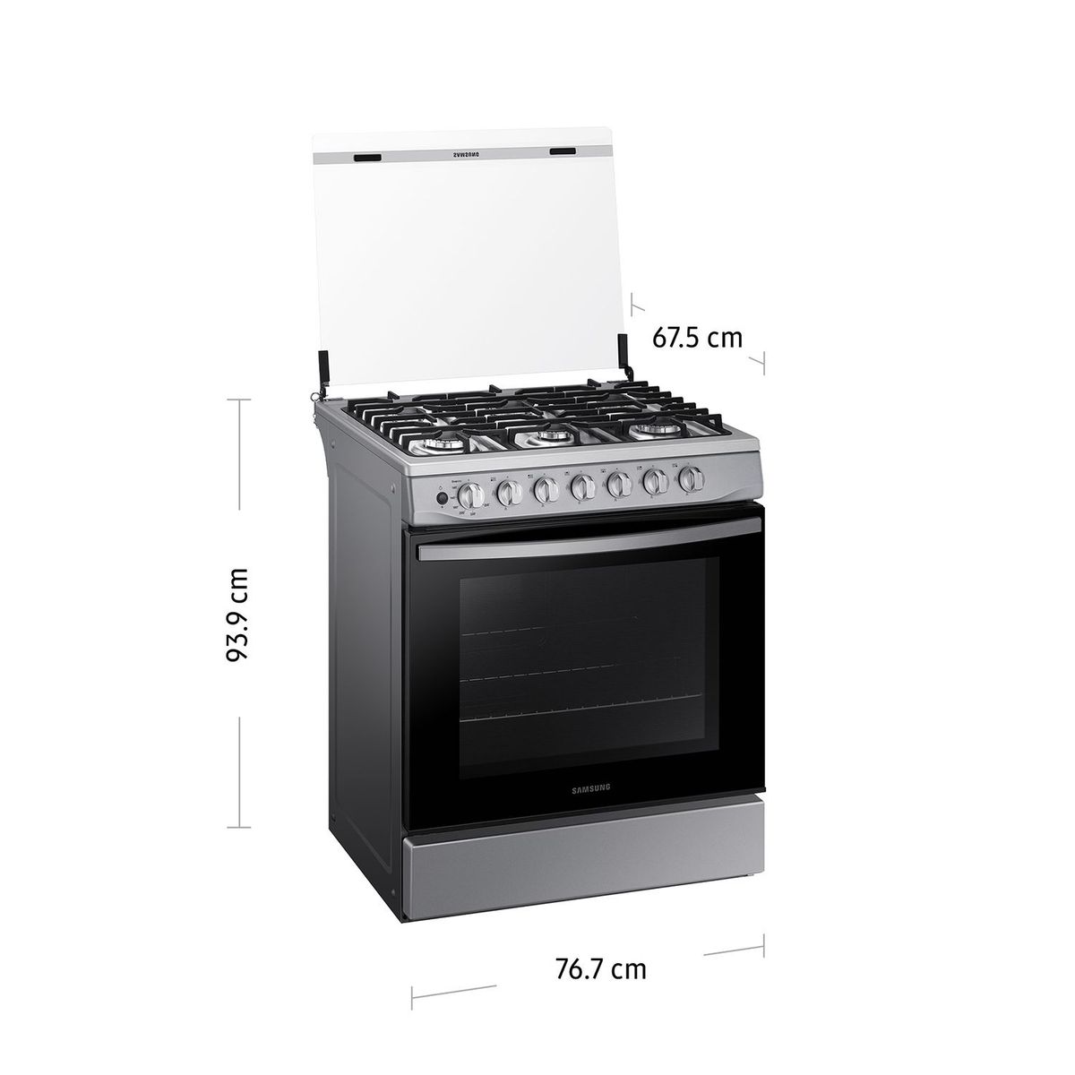SAMSUNG - Cocina a Gas NX52T3310PV, 6 hornillas Silver