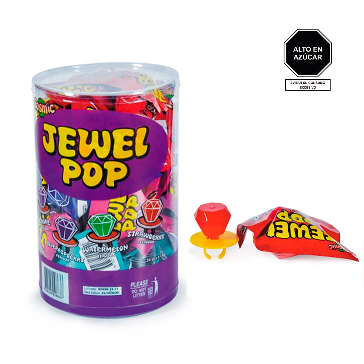 KANDYTOY - Caramelos Kandytoy Pote Anillo Jewel Pop 18gr 24und