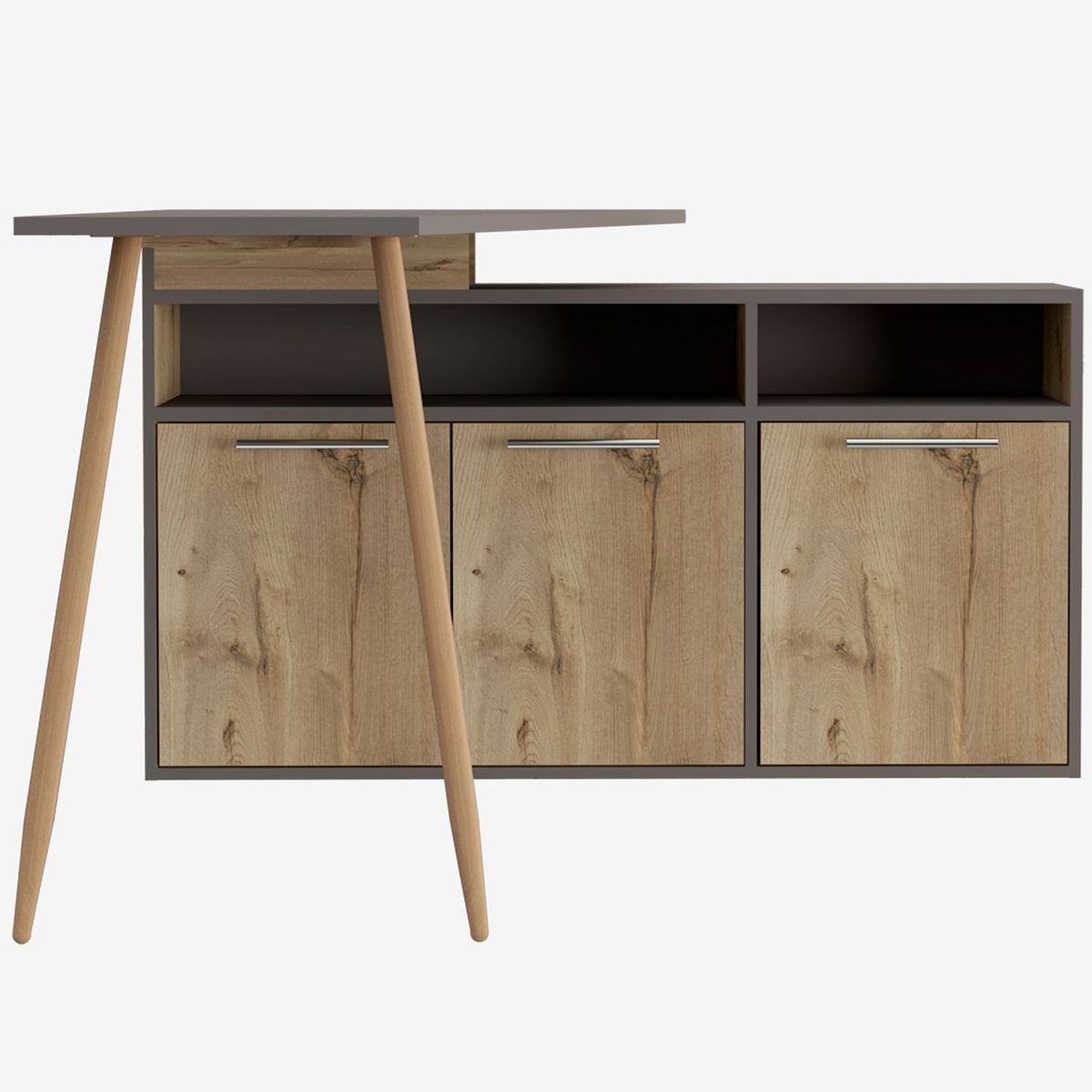 TUHOME - Escritorio En L Singapur 130 Cm