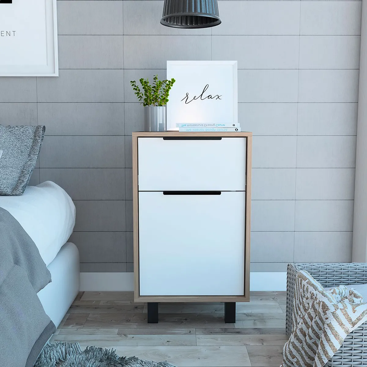 TUHOME - Velador Kaia 1 Cajón