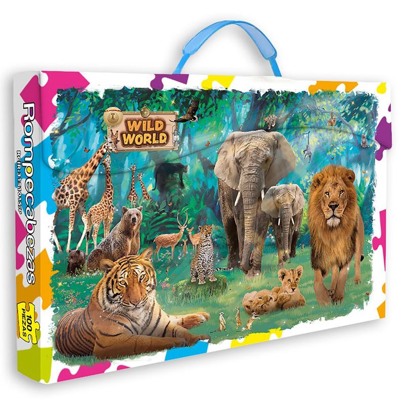 GENERICO - Rompecabezas X 100 Pzas Dinosaurs Wild World I