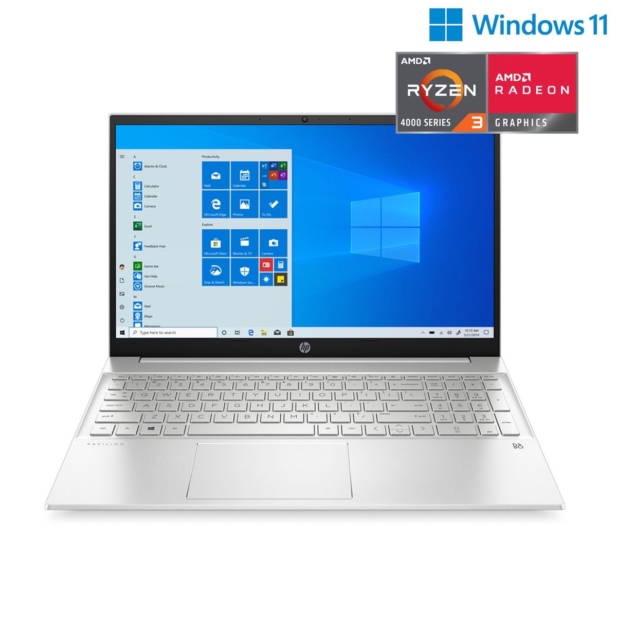 HP - Laptop HP Pavilion 15-eh0005la AMD Ryzen 3 4300U 8GB 256GB SSD 15.6"