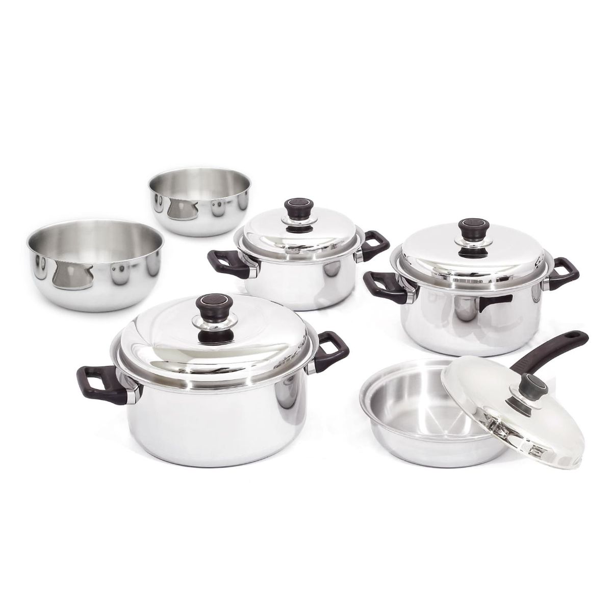 MASTER BELLE - Juego de Ollas 10 Piezas Acero Inoxidable Energy  