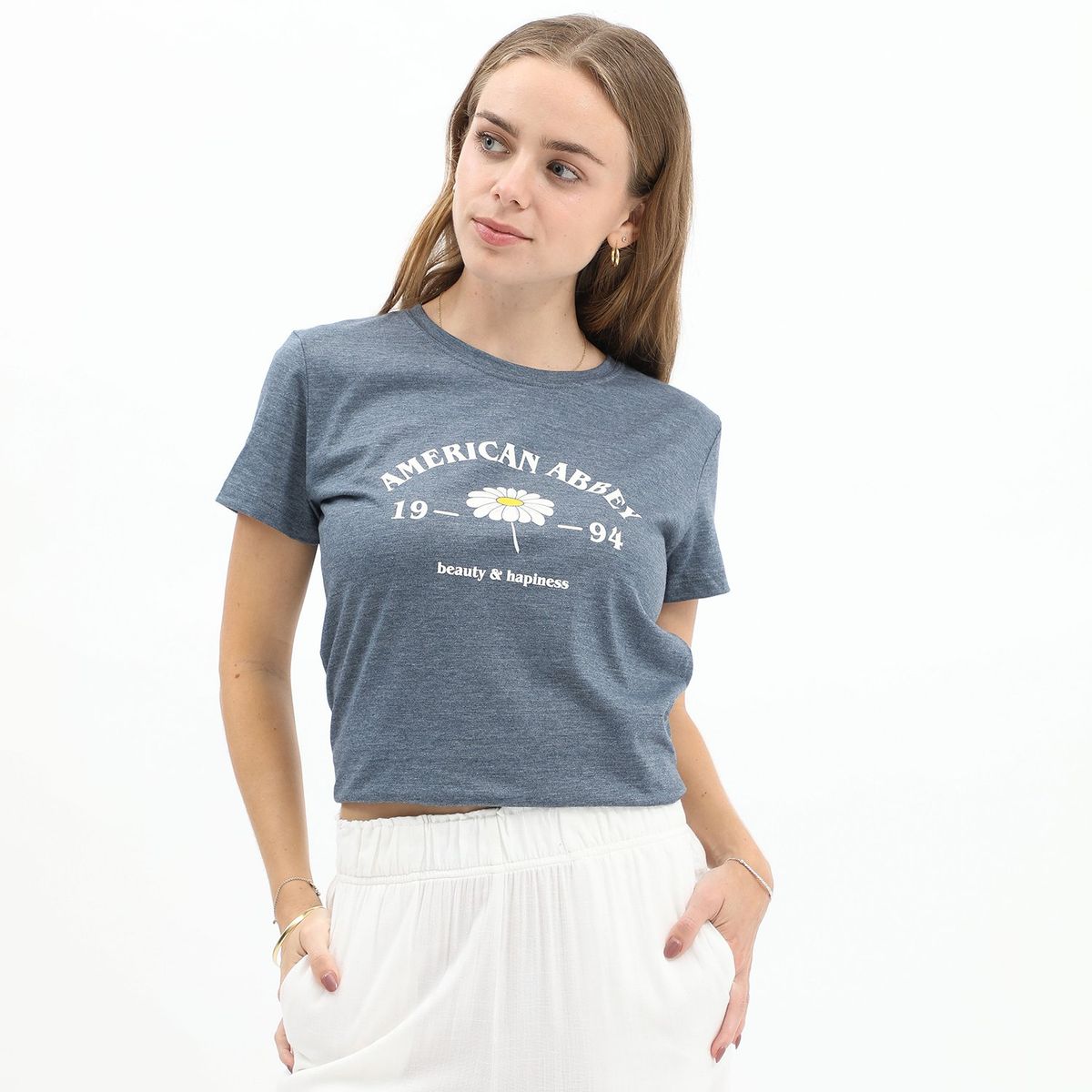 AMERICAN ABBEY - Polo Manga Corta Algodón Mujer American Abbey