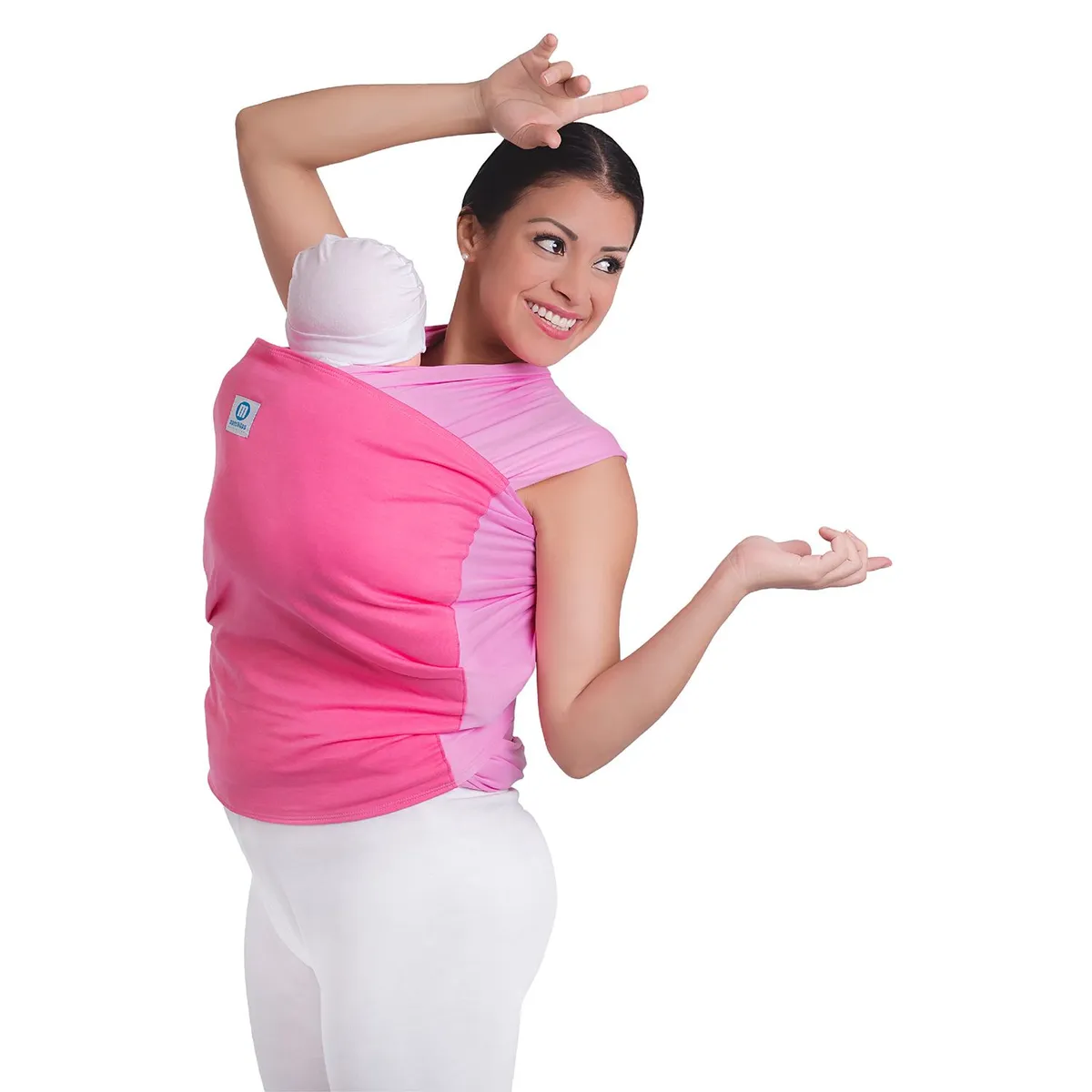 MONCHITOS - Fular Clásico Rosado / Coral Ergonómico