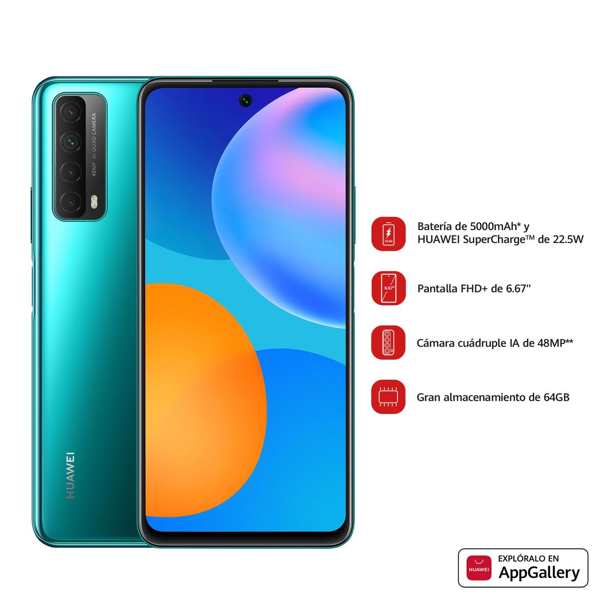 HUAWEI - Huawei Y7A Green HMS Dual Sim 