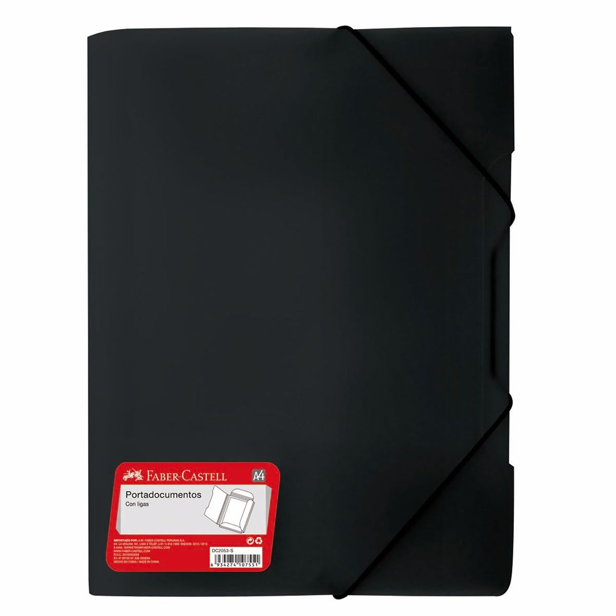 FABER-CASTELL - Porta Documentos A4 Ligas Negro