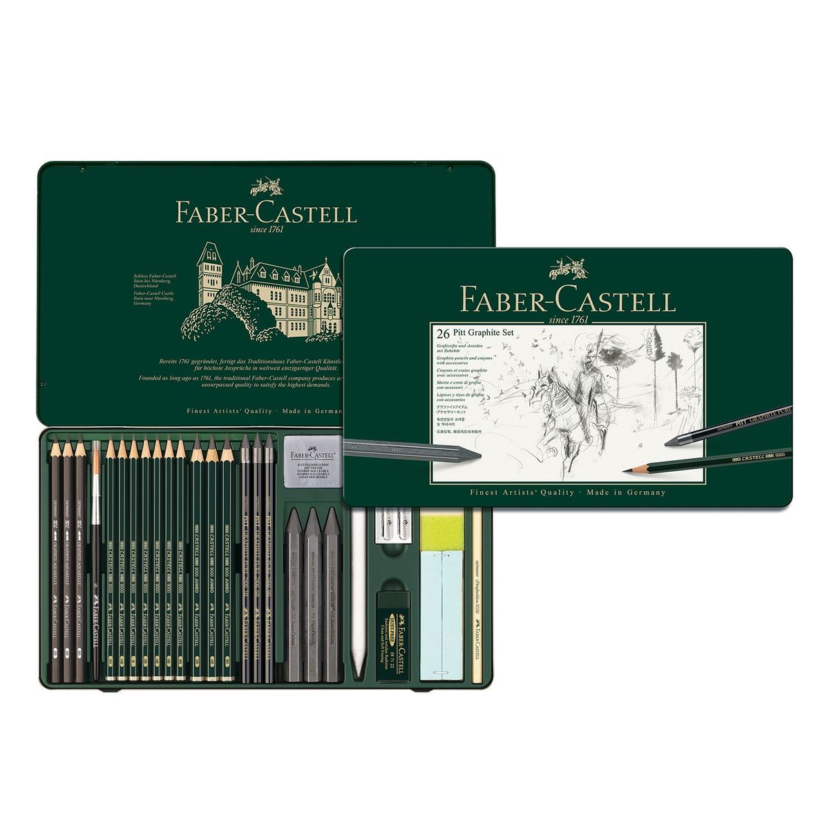 FABER-CASTELL - Est. Pitt Monochrome Grafitos X26