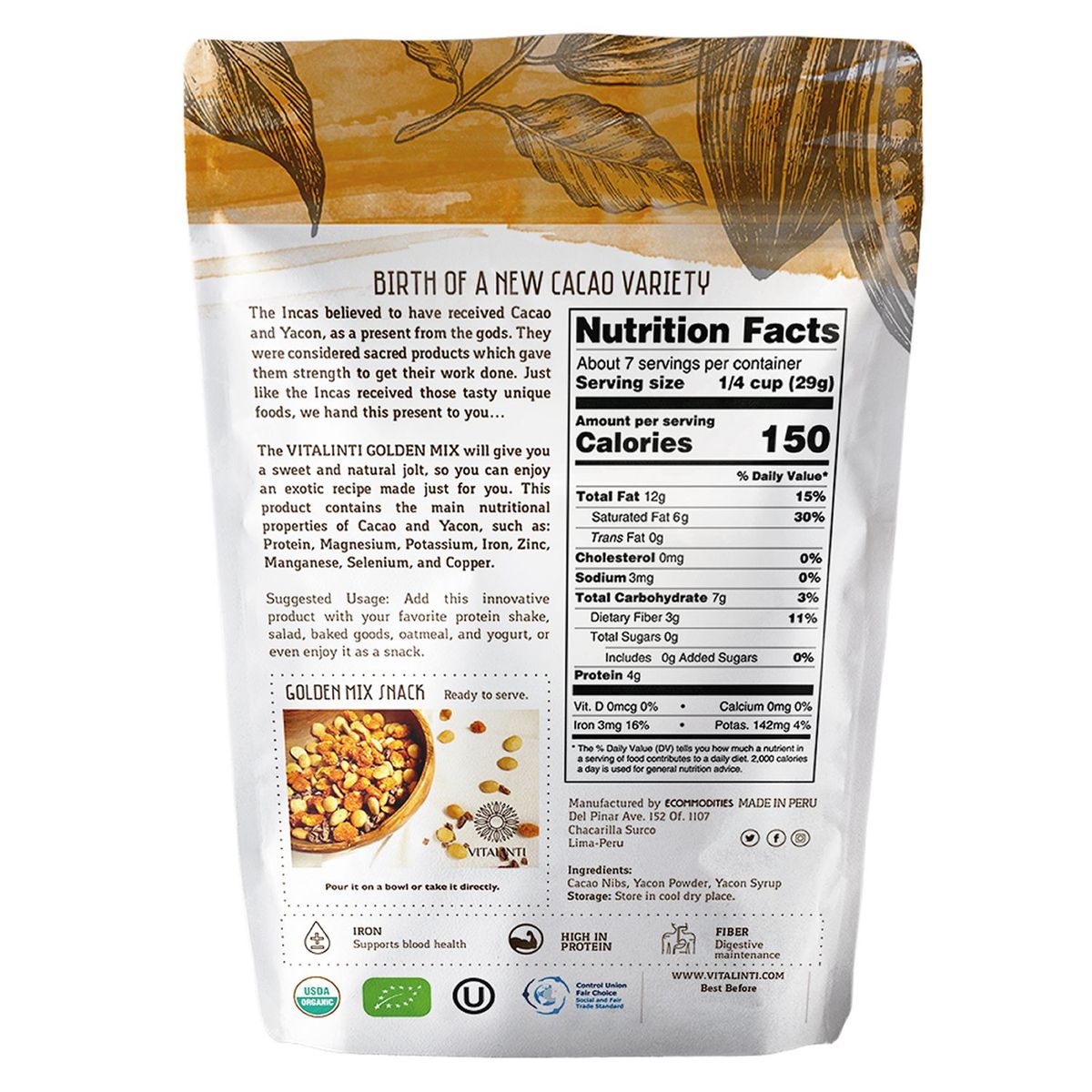 VITALINTI - Golden Mix Orgánico 113gr