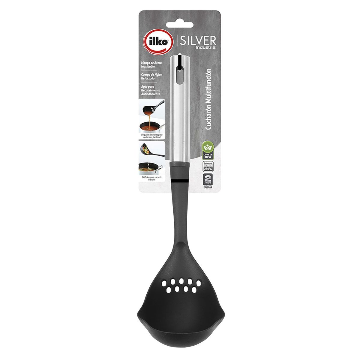 ILKO - Cucharon Multiuso Silver Industrial