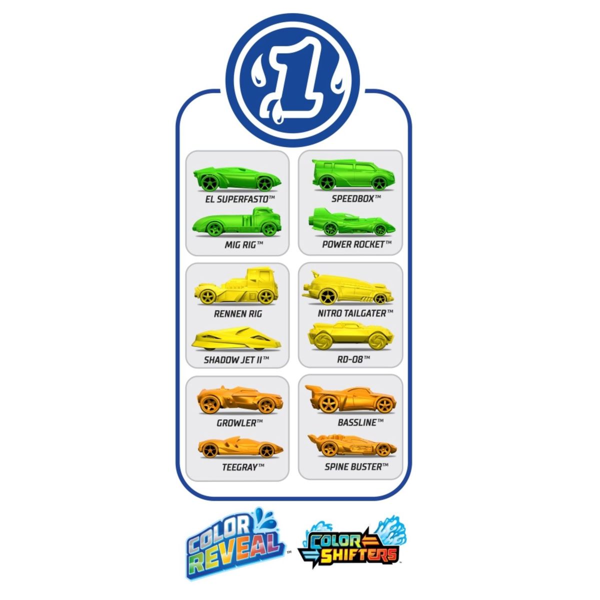 HOT WHEELS - 2-Pack Color Reveal Hot Wheels