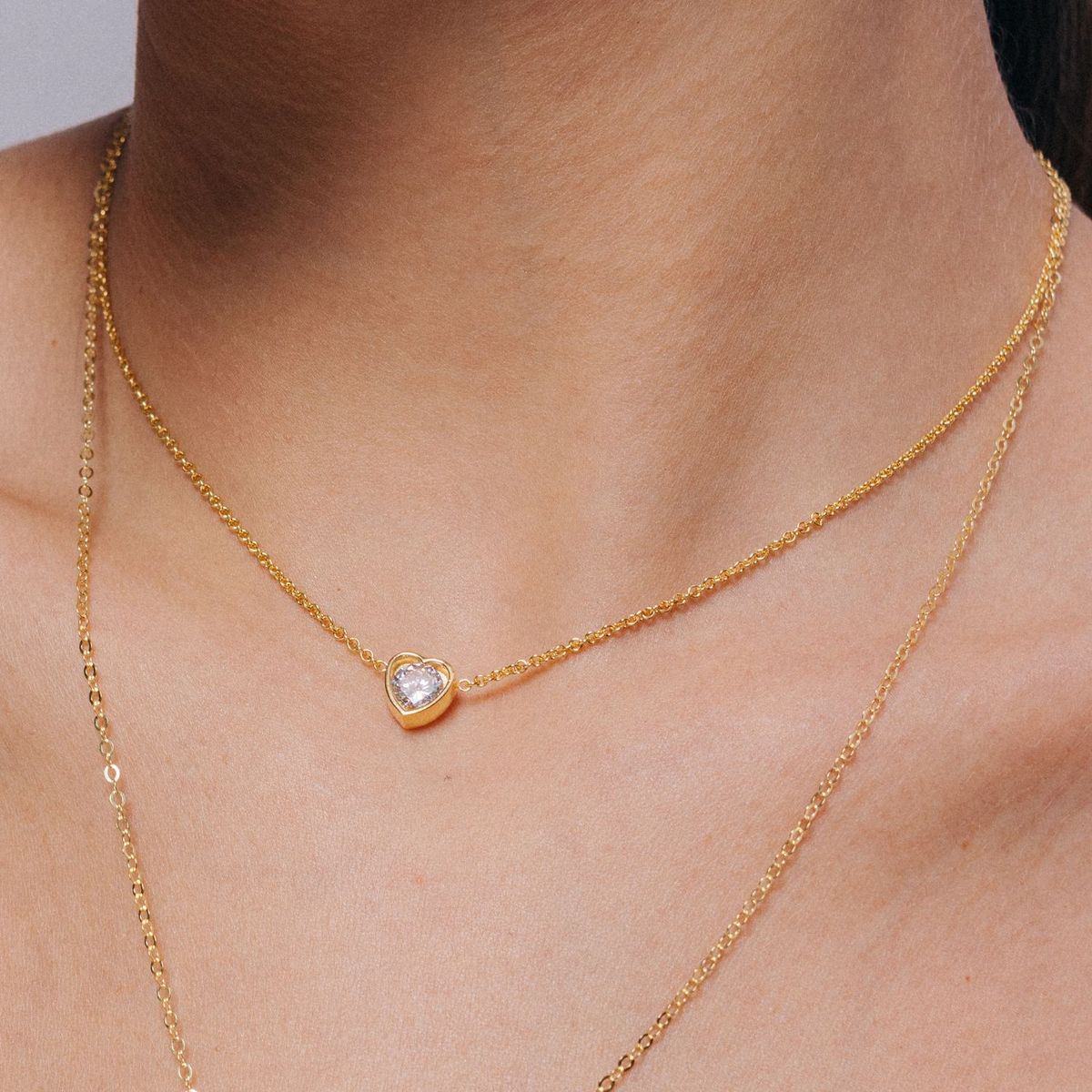 MAISHA - Collar Mini Corazón Bañado en Oro