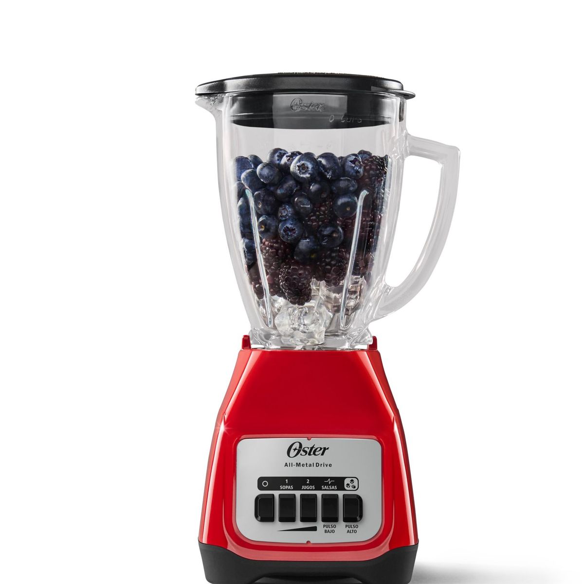 OSTER - Licuadora Oster® Kaliman con vaso de vidrio 2 Velocidades mas Pulso BLSTKAG Roja