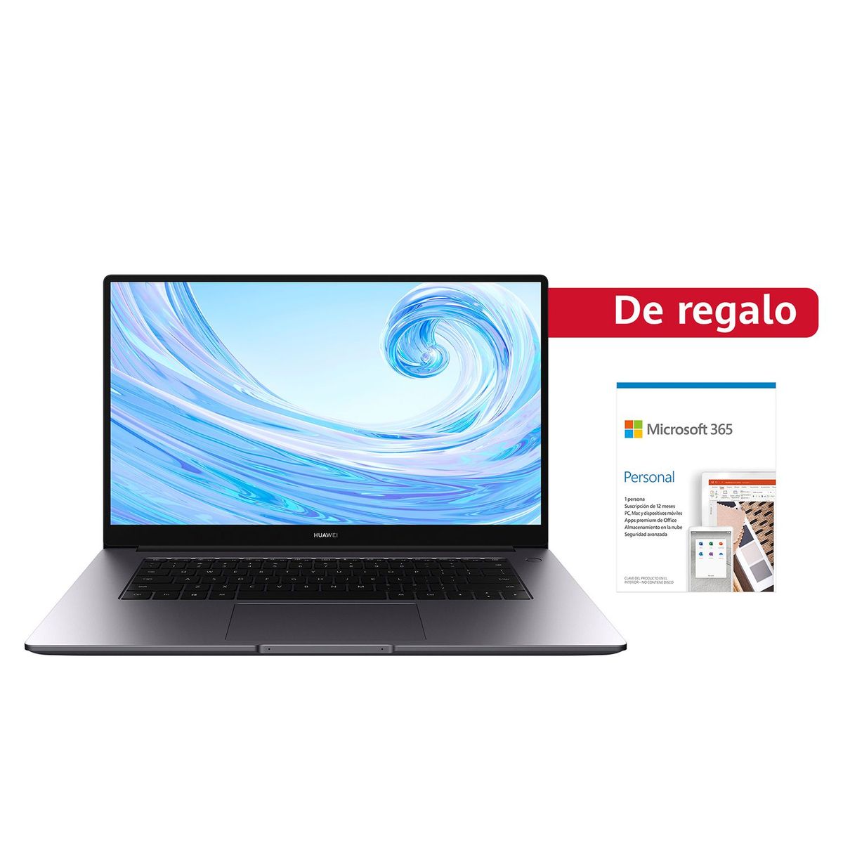 HUAWEI - Laptop Huawei Matebook D 15" Ryzen 7 8GB RAM 512GB SSD + Office 365 1 Año