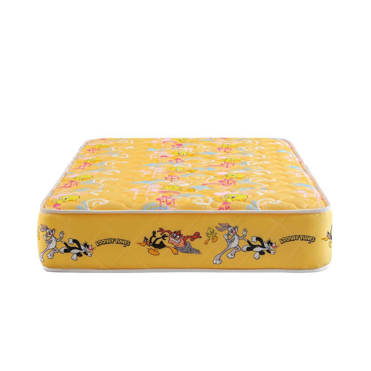 FORLI - Forli Colchón Looney Tunes Amarillo 1.5 Plz + 1 Almohada + Protector