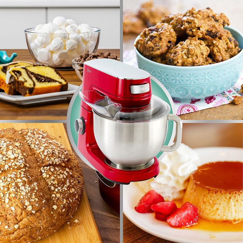 Batidora de Pedestal Roja FPSTSMPL3R OSTER