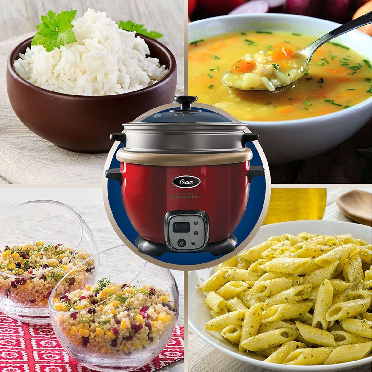 OSTER - Arrocera multiusos 1.8 lt Oster con función sofrito y Bioceramic CKSTRC7129R
