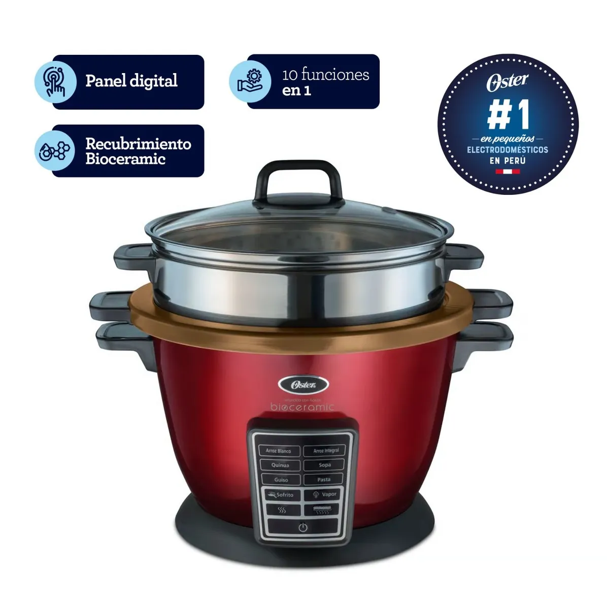 OSTER - Arrocera Oster 2.2 Lt Multifunción Bioceramic
