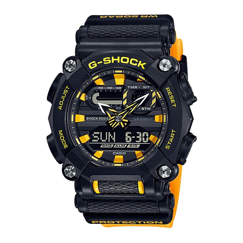 Reloj Casio G-Shock Carbon Core GA2000-1A2 Para Hombre Digital Analógico Luz LED Negro Celeste