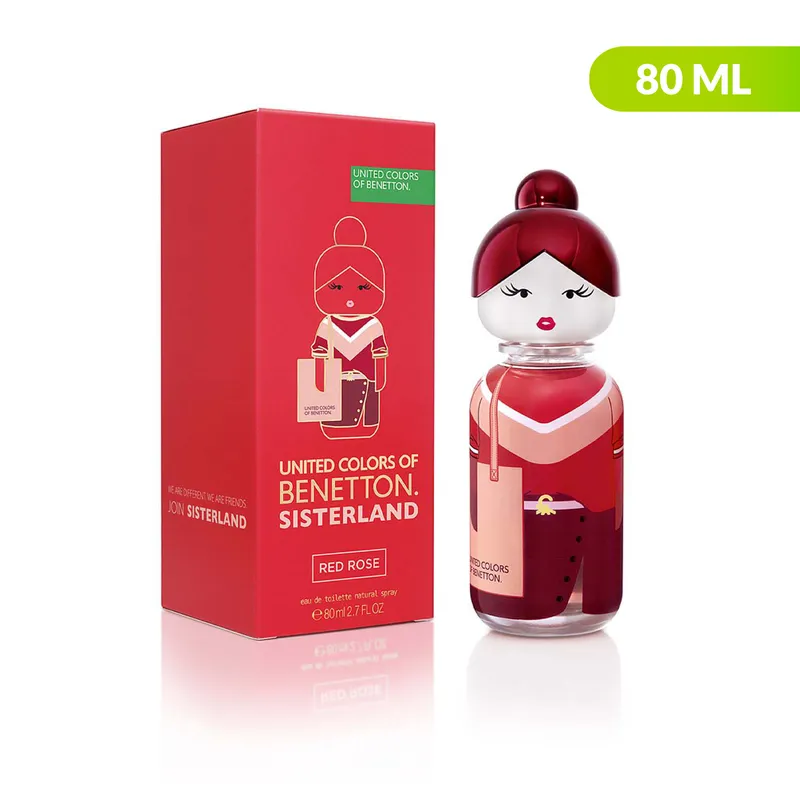 BENETTON - Benetton United Sisterland Red Rose EDT 80 ml Benetton Mujer