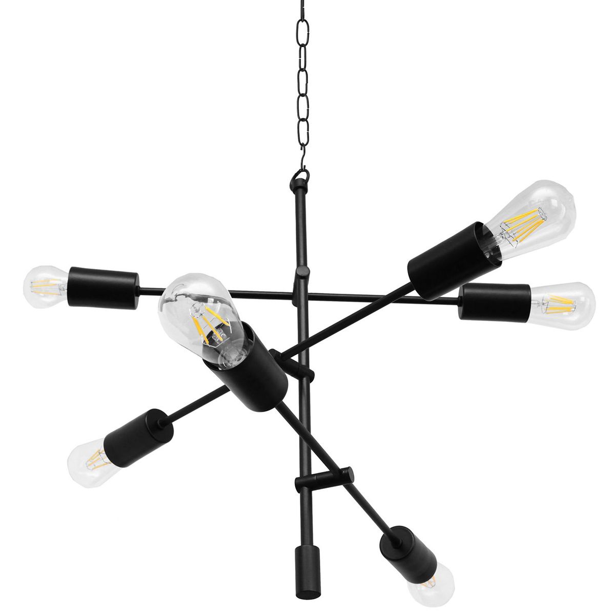 LA ROCHELLI - Lámpara de Techo Milano 6 Luces Negro