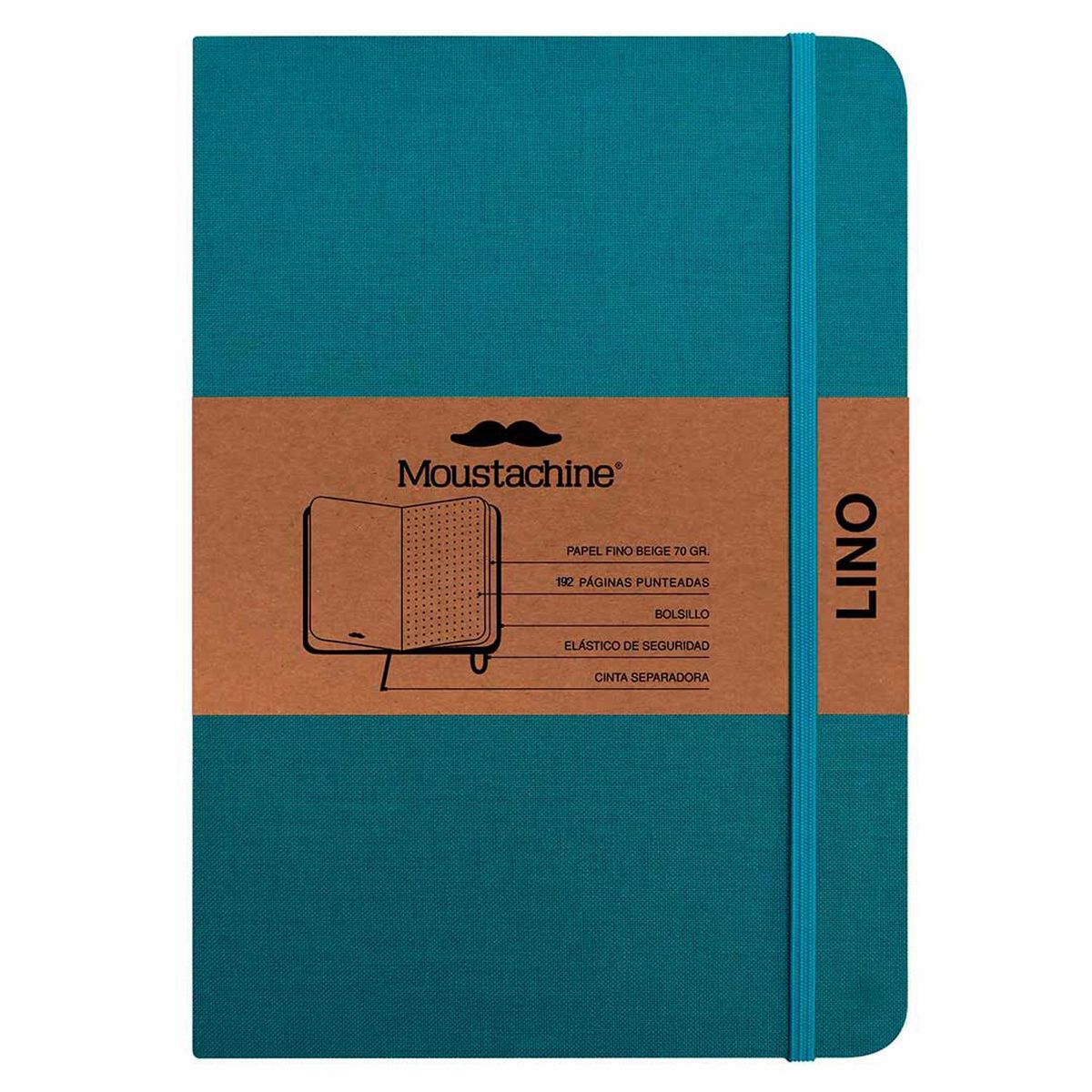 MOUSTACHINE - Libreta Classic Pocket Punteado Verde Agua