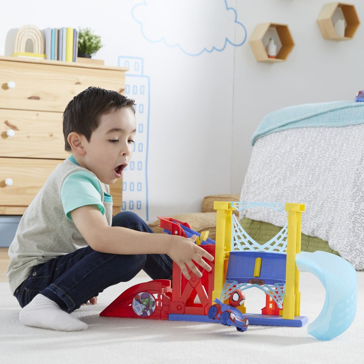 SPIDERMAN - Playset Persecución Urbana Puente Colapsable