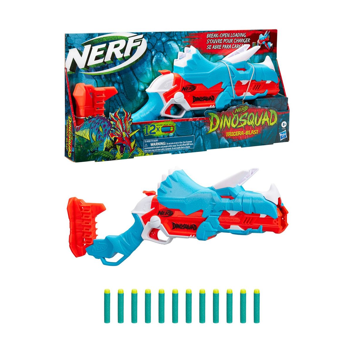 NERF - Lanzador Nerf Dinosquad Tricera-Blast